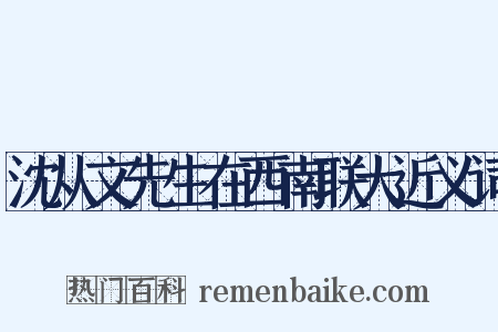 沈从文先生在西南联大近义词是什么意思的图片